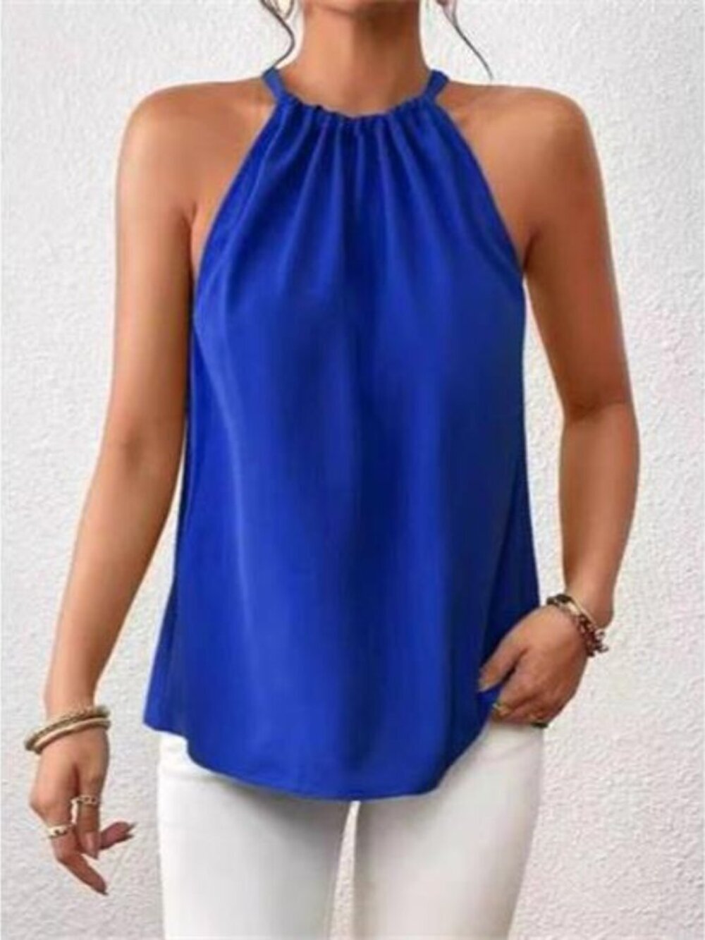 Solid Color Ruched Cami - Picture 3 of 14